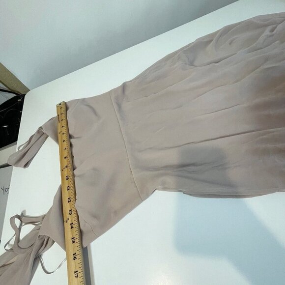 Birdy Grey Devin Convertible Chiffon Bridesmaid Dress Beige S Adjustable Straps - Picture 7 of 9